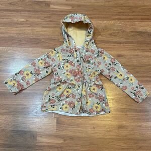 Little Lass Toddler Coat Floral| Girls Size 5